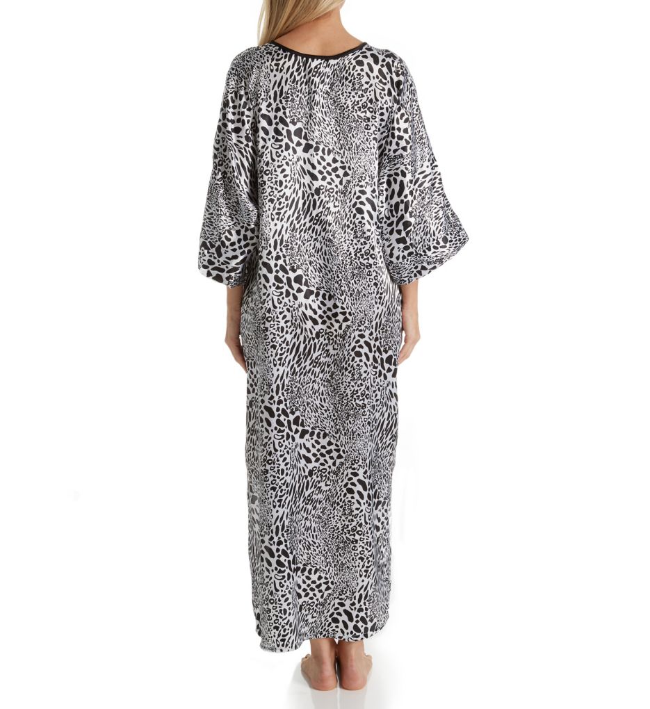 Satin Leopard Print Caftan-bs