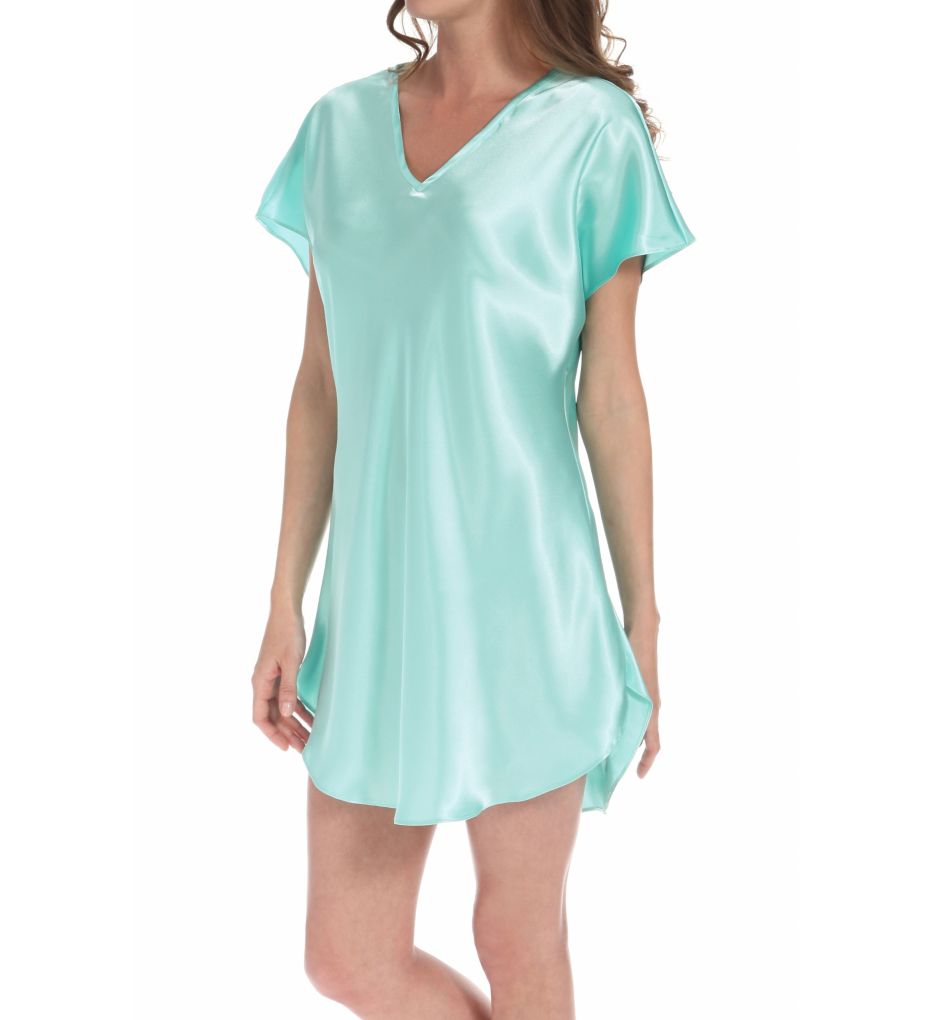 Bias Cut Satin T-Shirt Gown-acs