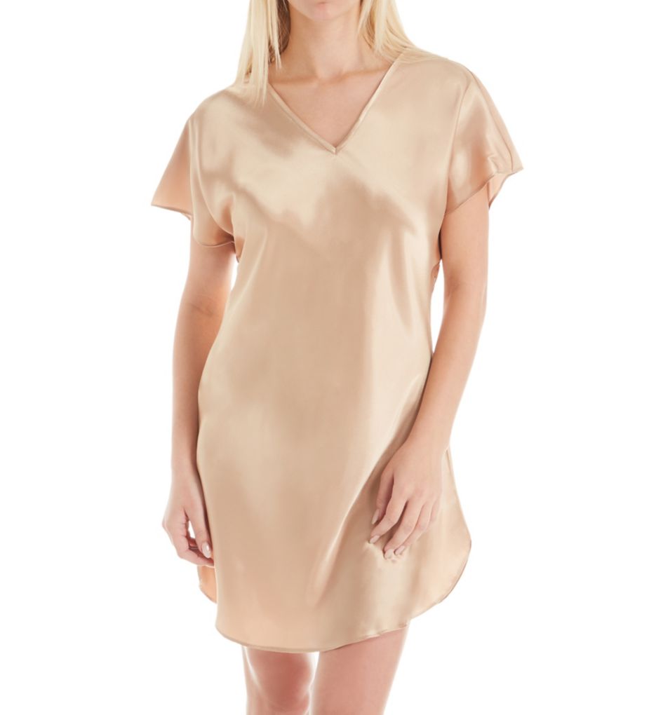 Bias Cut Satin T-Shirt Gown-acs