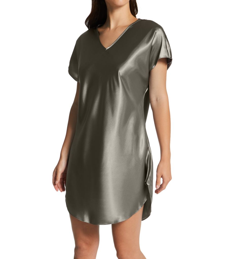 Bias Cut Satin T-Shirt Gown-acs