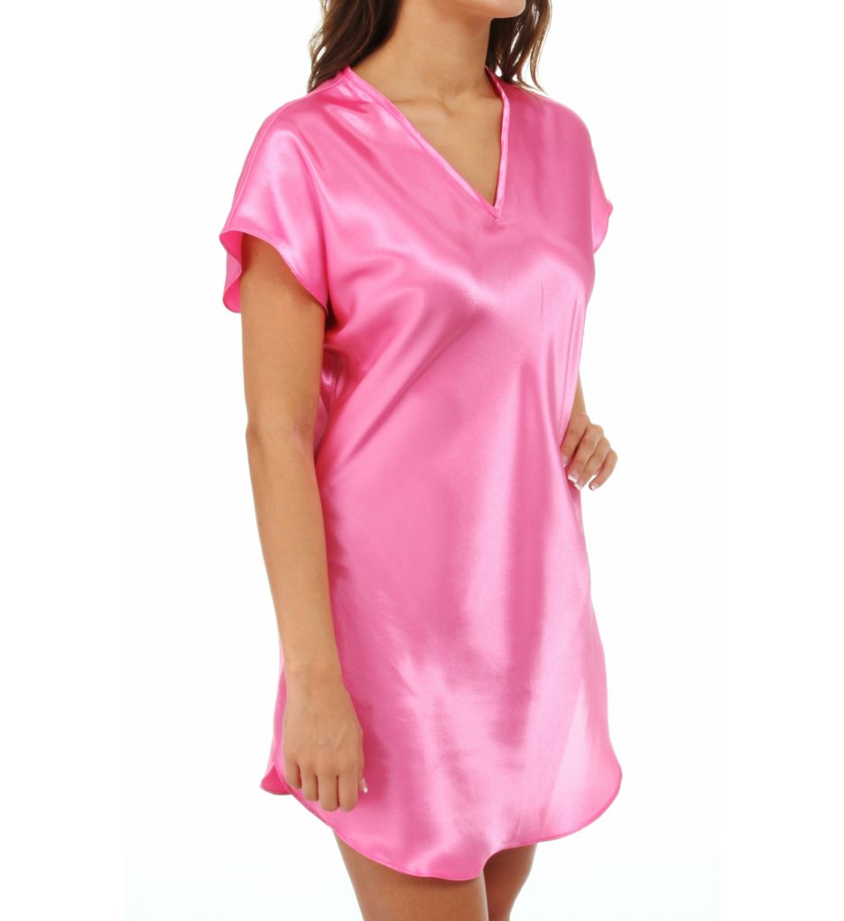 Bias Cut Satin T-Shirt Gown-acs