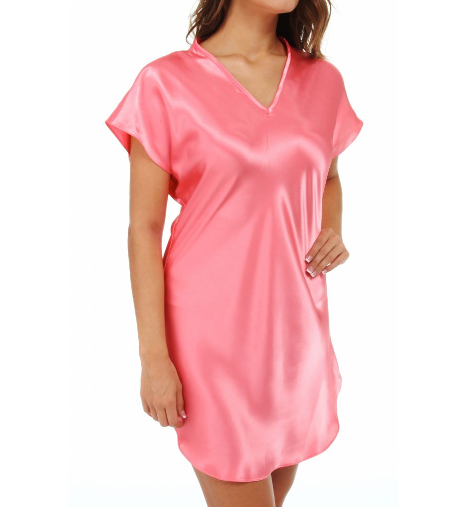 Bias Cut Satin T-Shirt Gown-acs