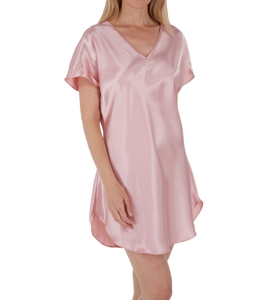 Bias Cut Satin T-Shirt Gown-acs