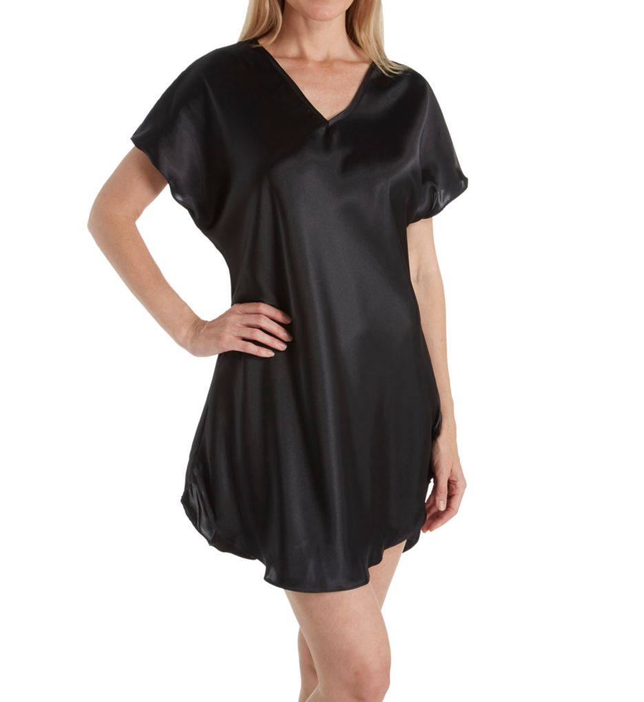 Bias Cut Satin T-Shirt Gown-acs