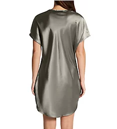 Bias Cut Satin T-Shirt Gown Charcoal XS
