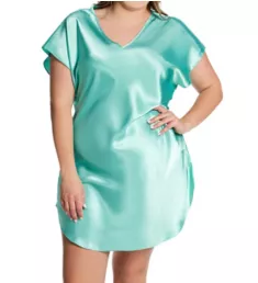 Plus Bias Cut Satin T-Shirt Gown