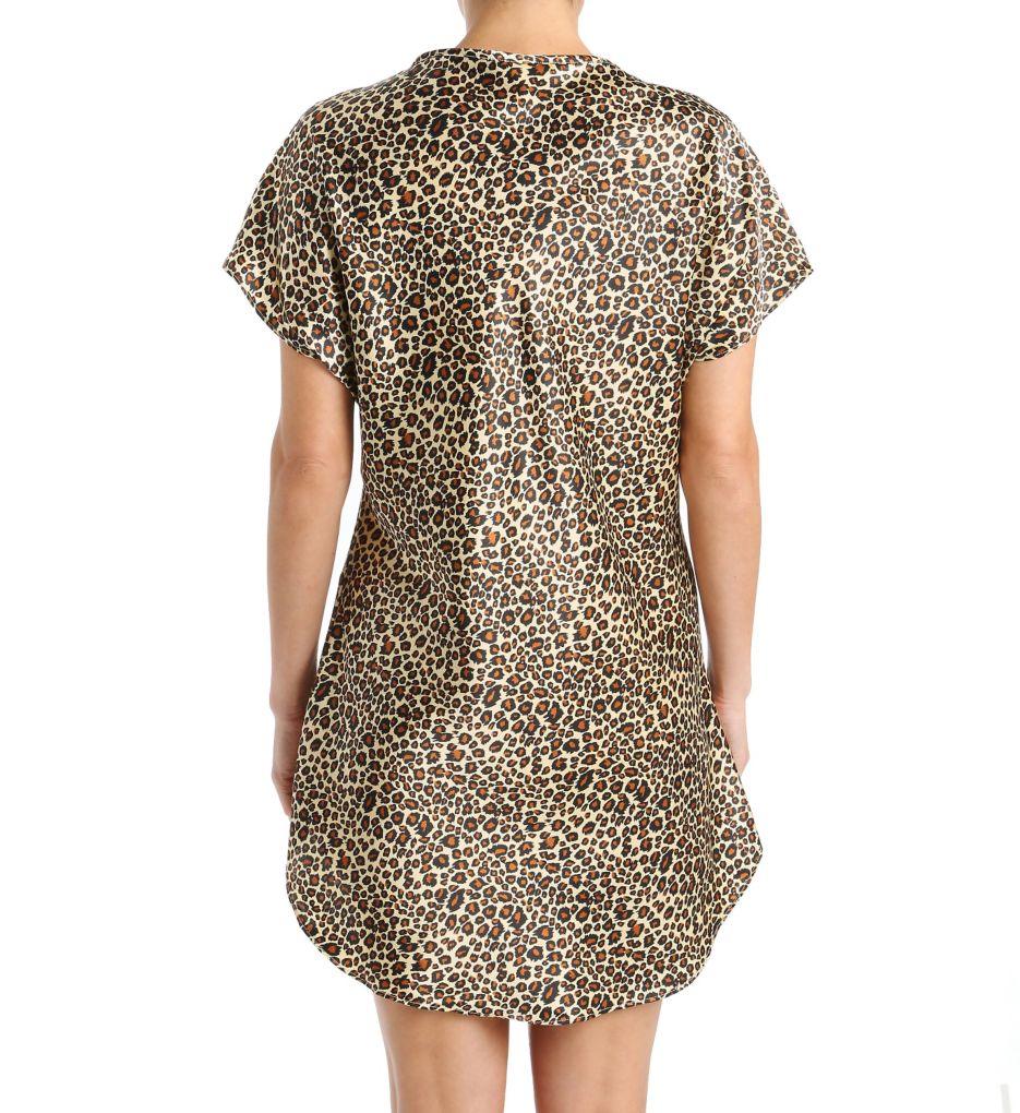 Satin Cheetah Print Gown-bs