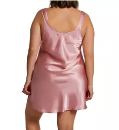 Plus Satin Bias Cut Short Gown