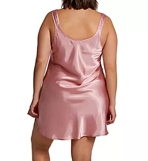 Plus Satin Bias Cut Short Gown