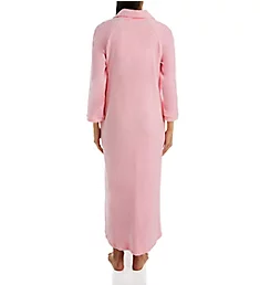 Velour Zip Front Robe Pink L