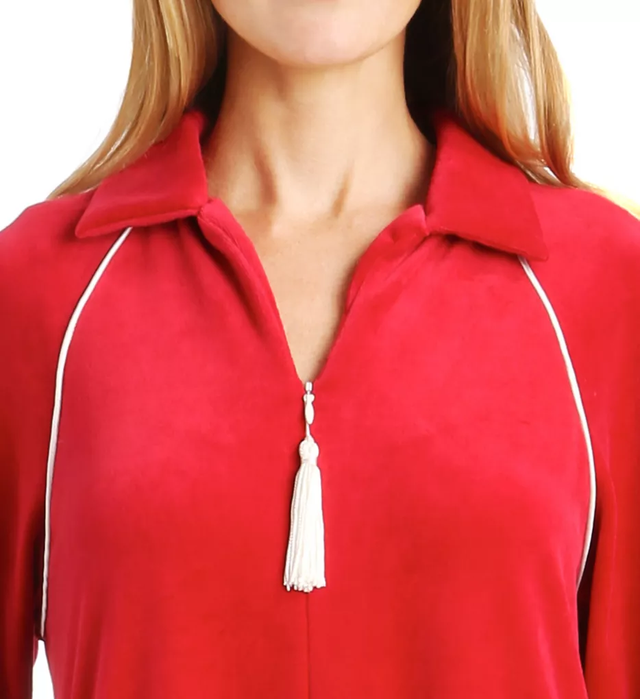 Amanda Rich Velour Zip Front Robe 607-37 - Image 3