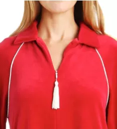 Velour Zip Front Robe