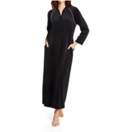 Velour Zip Front Robe