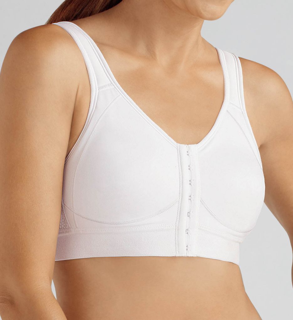 Rose Front Closure Contour Wireless Pocketed Bra - Beige