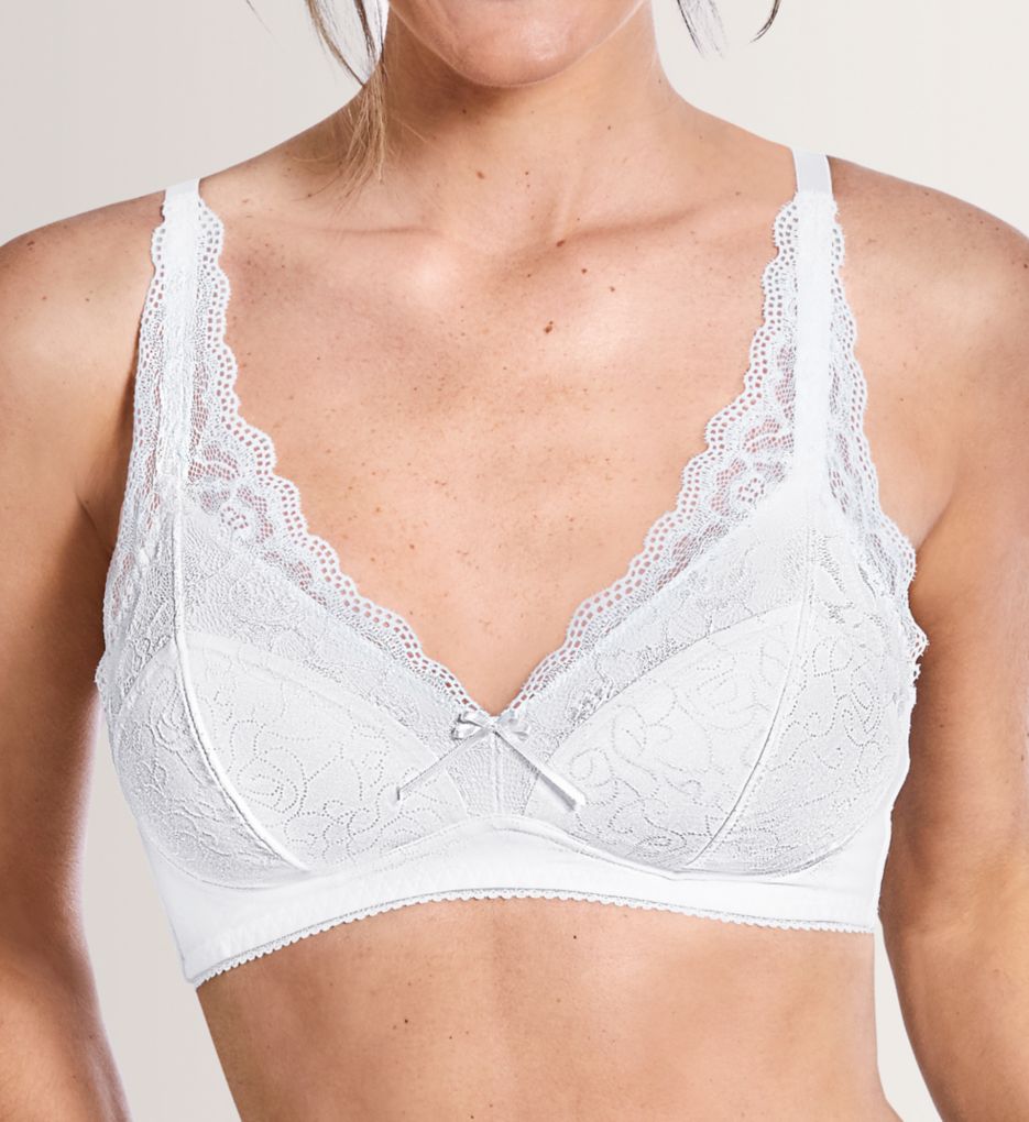 Elegant Sheer White Lace Cup Bra - Size 38D
