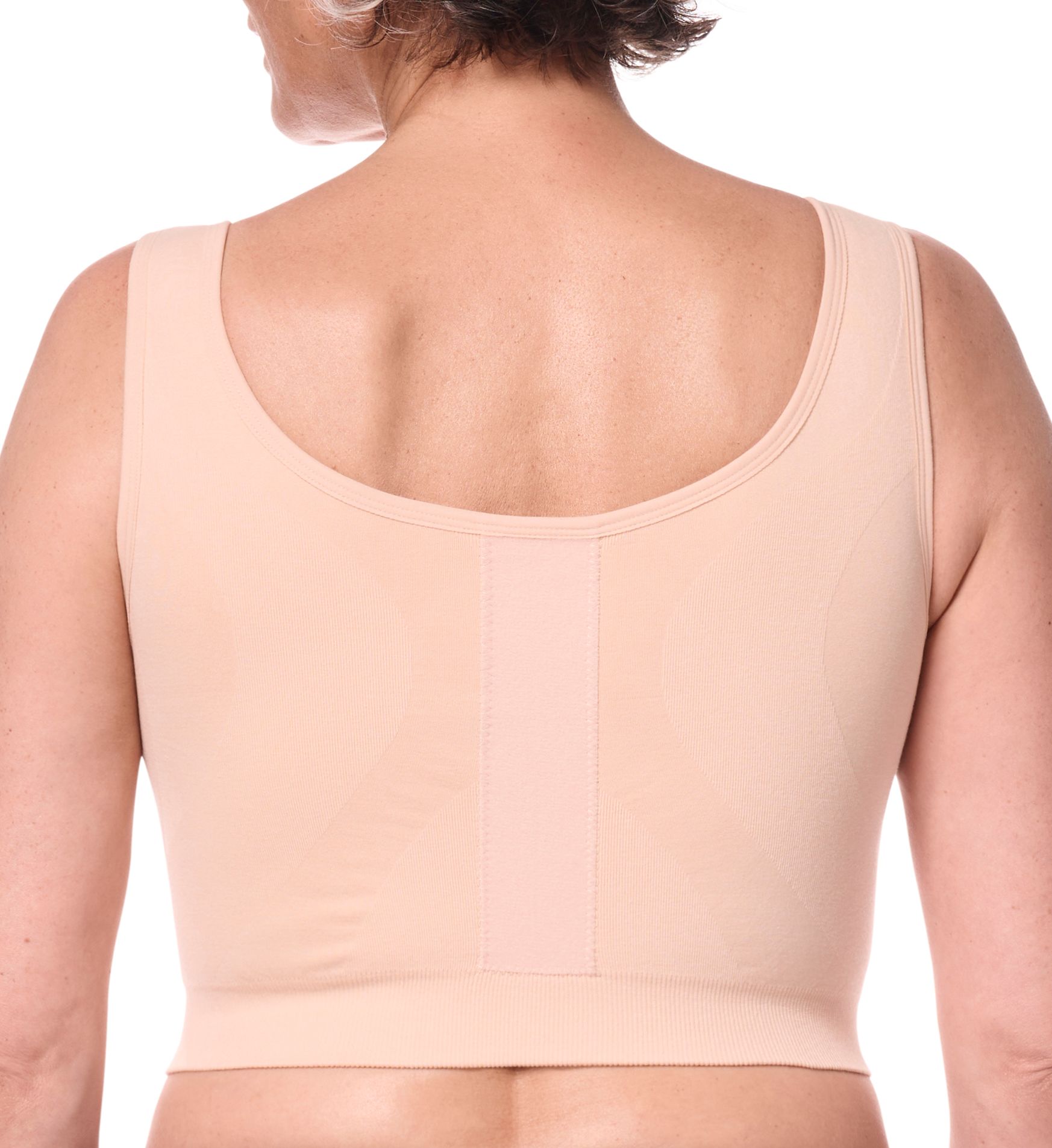 Amoena Leyla Zip Front Post Surgery Seamless Bra Rose Nude L  - Image 2