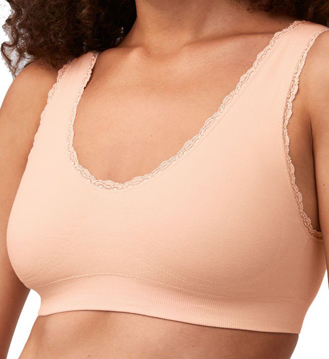 Amoena Womens Kitty Seamless Wire-Free Cotton Pocketed Mastectomy Bra