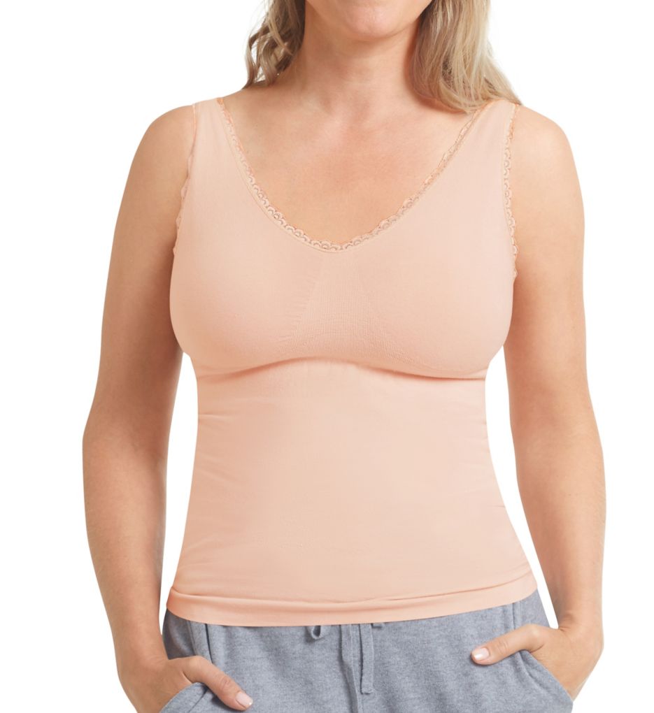 Hanes Womens Cami with Built-in Shelf Bra, Stretch Cotton Camisole, Adjustable  Straps