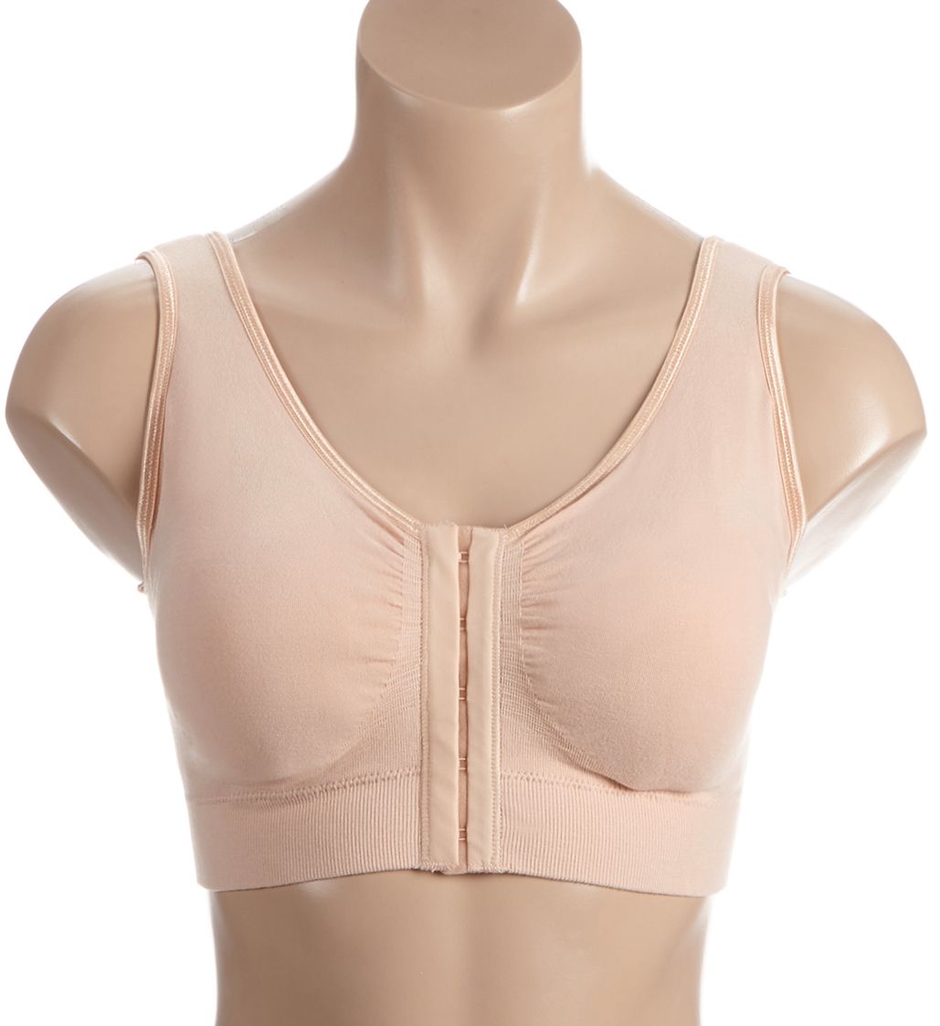 Amoena Clara Wire-Free Front Closure Bra Rose Nude S  - Image 1