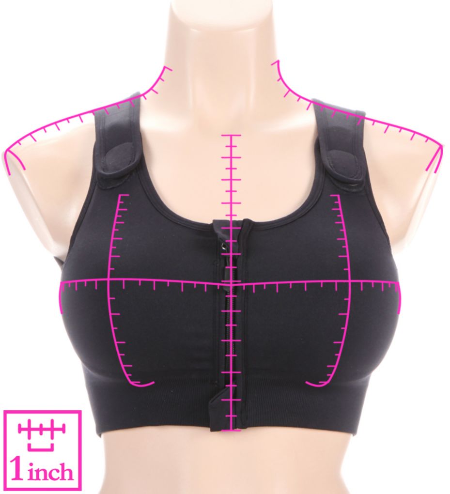 Amoena Pamela Zip Front High Pressure Seamless Bra 45010 - Image 3