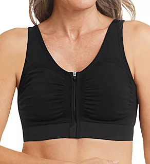 Emilia Front Zip Close Bra Black 32/34