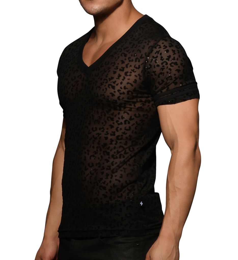 Sheer Glitter Leopard Tee-acs