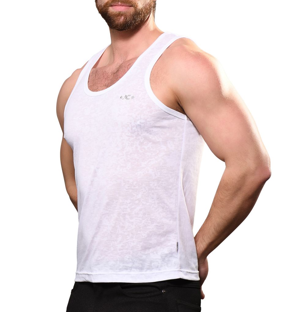 Summer Burnout Semi Sheer Tank by Andrew Christian