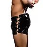 Andrew Christian Slick Faux Patent Leather Lace Up Shorts 6704 - Image 3