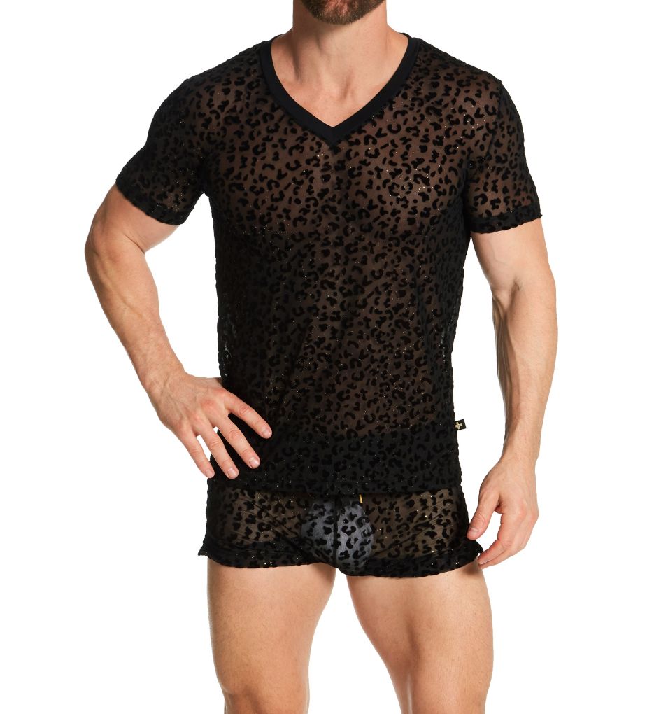 Sheer Glitter Leopard Short-cs2