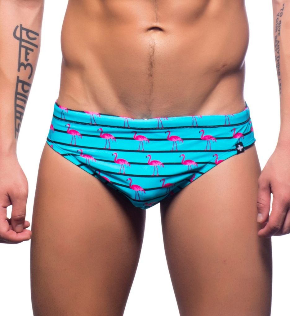 Flamingo Print Swim Bikini Brief-fs