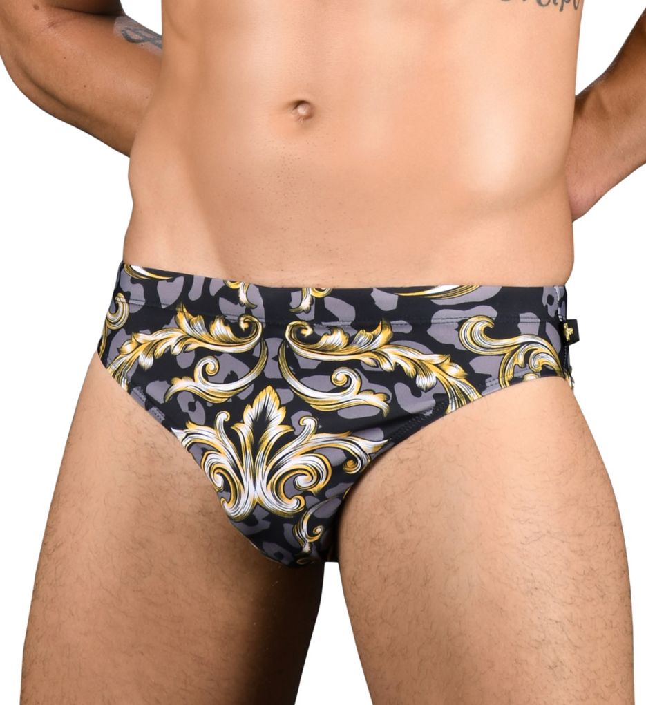 Icon Print Bikini Swim Brief-acs