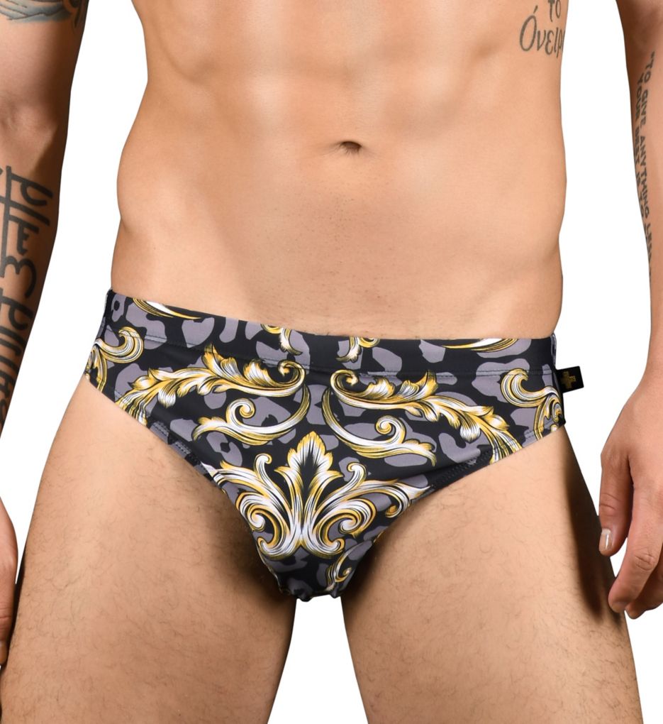 Icon Print Bikini Swim Brief-fs