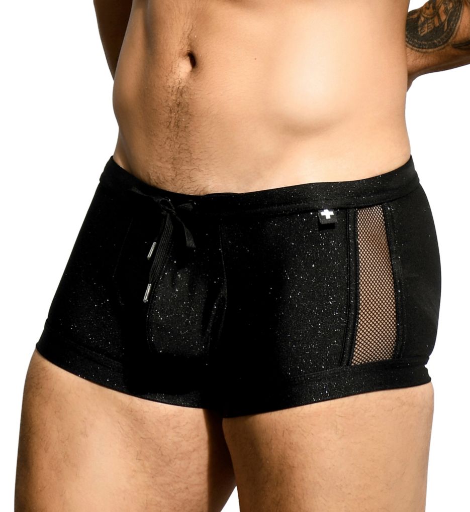 Sparkle Swim Square Leg Swim Trunk-acs