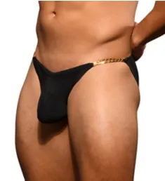 Unleashed Chain Swim Bikini w/ Almost Naked Pouch Black S