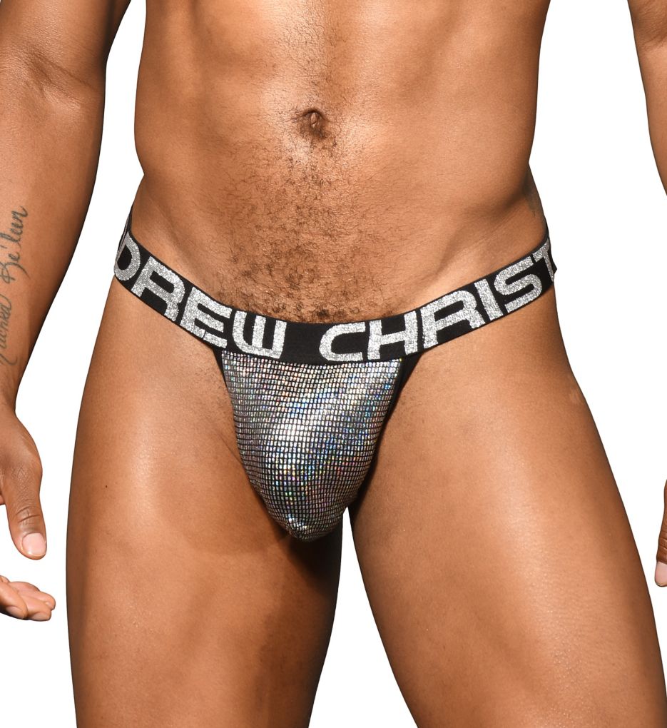 Shock Jock Disco Glitter Jock with Cup Pad-acs