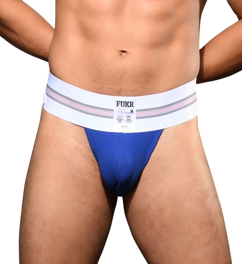 Textured Cotton Knit Elastic Jock Strap