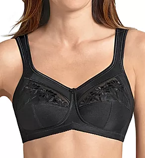 Care Safina Embroidered Soft Cup Bra Black 34A