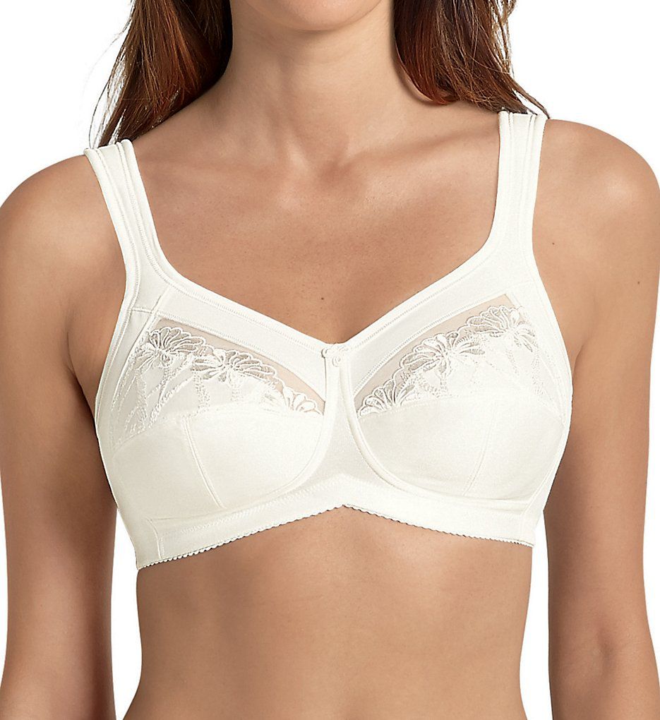 Elila Embroidered Microfiber Soft Cup Bra — 48F - The Breast Form