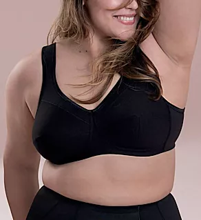 Comfort Jana Cotton Soft Cup Bra Black 48E