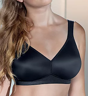 Rosa Faia Twin Seamless Comfort Soft Cup Bra Black 34C