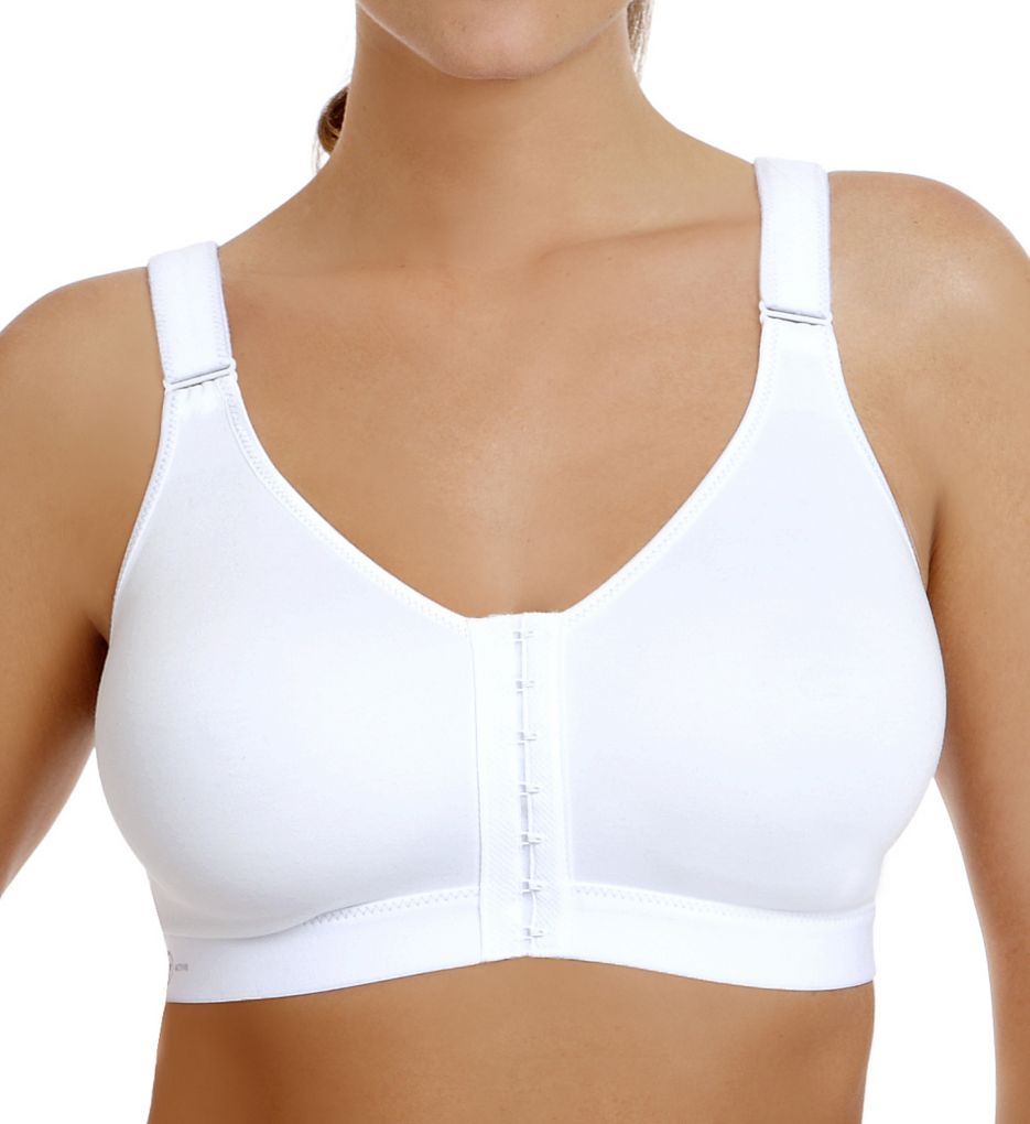 Active Front Close Sports Bra White 34E by Anita