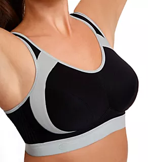 Active Maximum Support Wire Free Sports Bra Black 32H