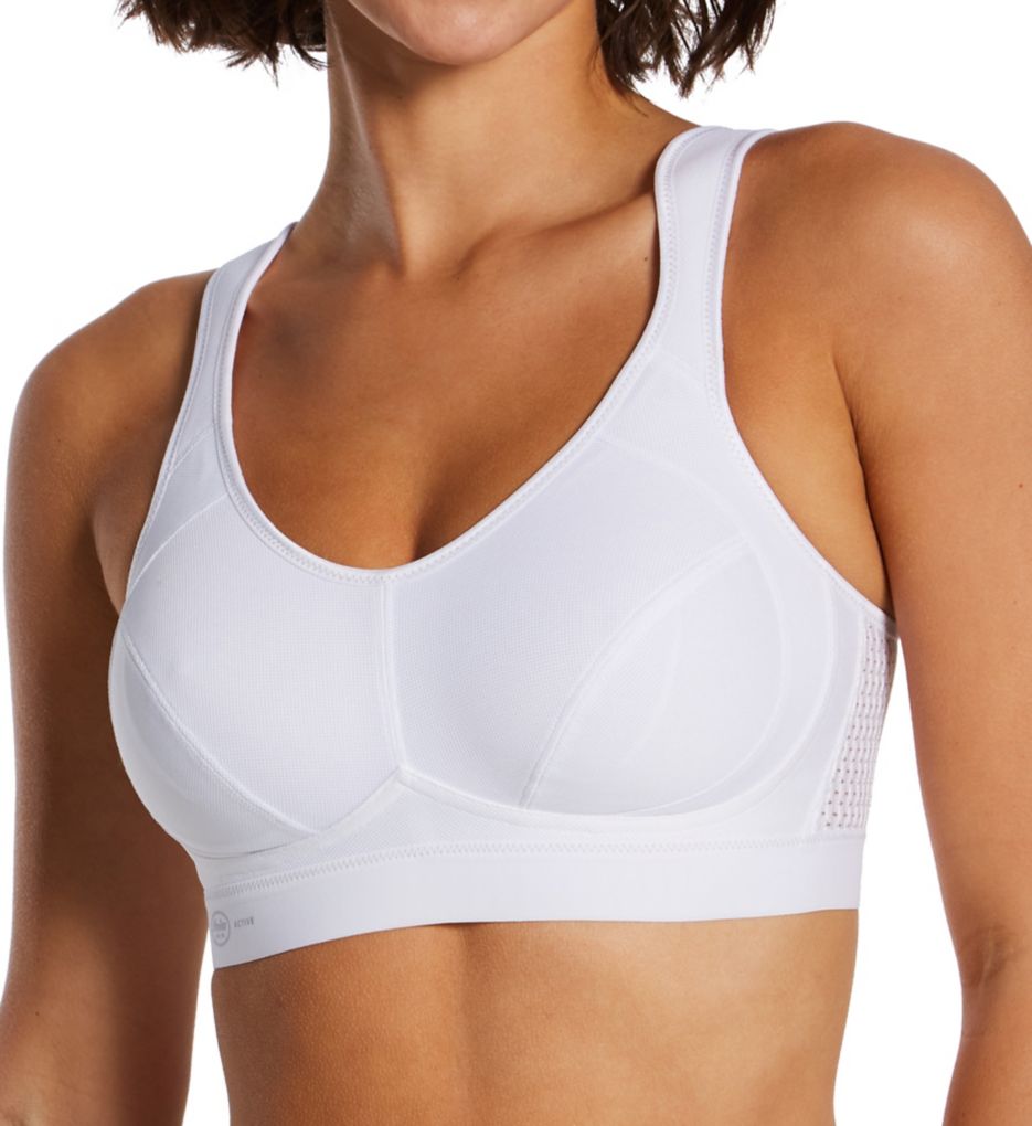 Active Maximum Support Wire Free Sports Bra White 44E by Anita