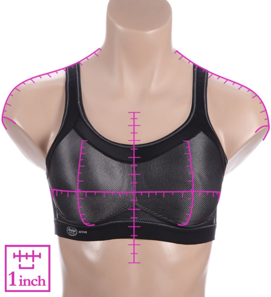 Active Momentum Wire Free Sports Bra Black 42F by Anita