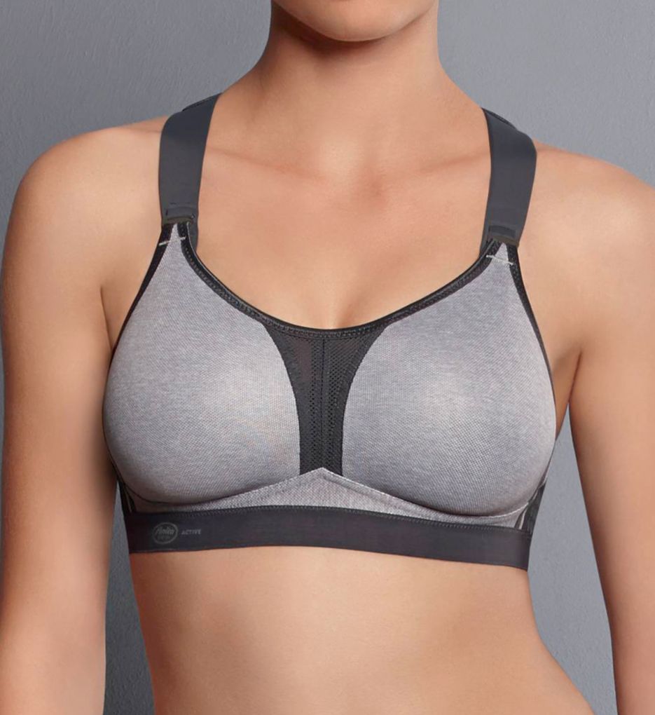 Active Dynamix Star Max Support Sports Bra Heather Grey 38E