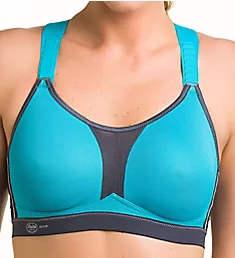 Active Dynamix Star Max Support Sports Bra Peacock/Anthracite 38A