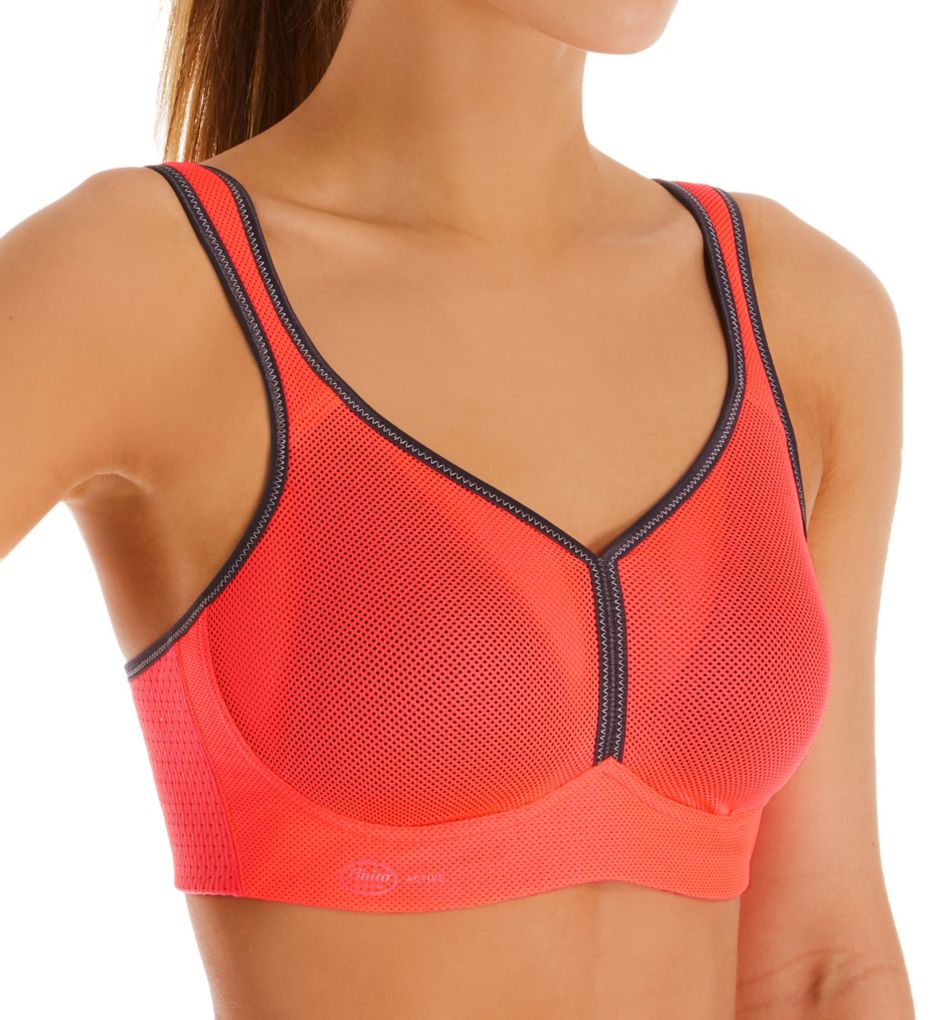 Active Air Control Wire Free Sports Bra Coral/Anthracite 30B by Anita