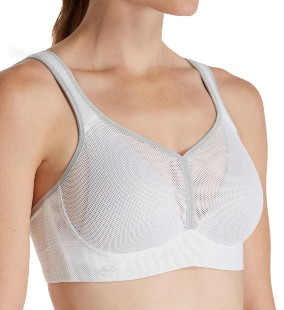 Active Air Control Wire Free Sports Bra White 32E