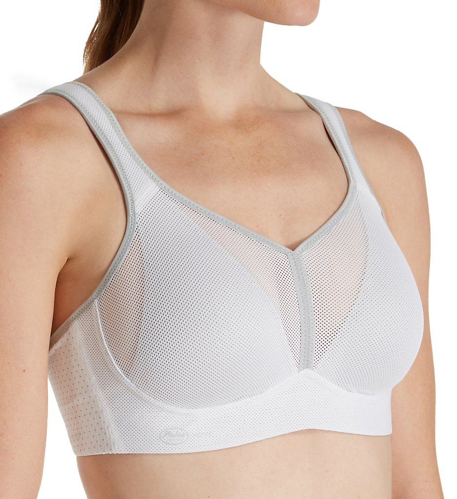 Active Air Control Wire Free Sports Bra White 40F by Anita