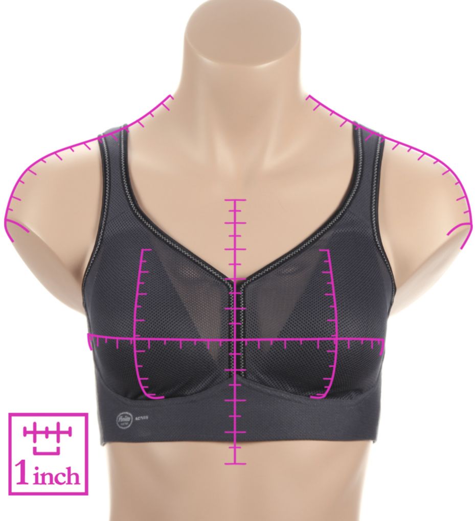 Active Air Control Wire Free Sports Bra Coral/Anthracite 30B by Anita